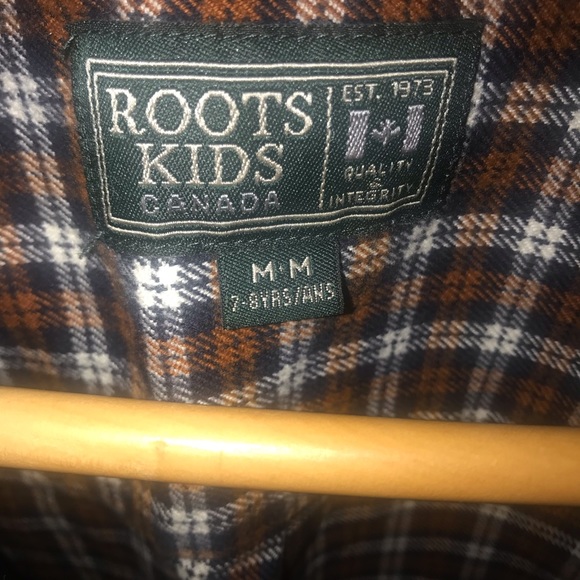 Roots boys plaid flannel shirt - Picture 2 of 3